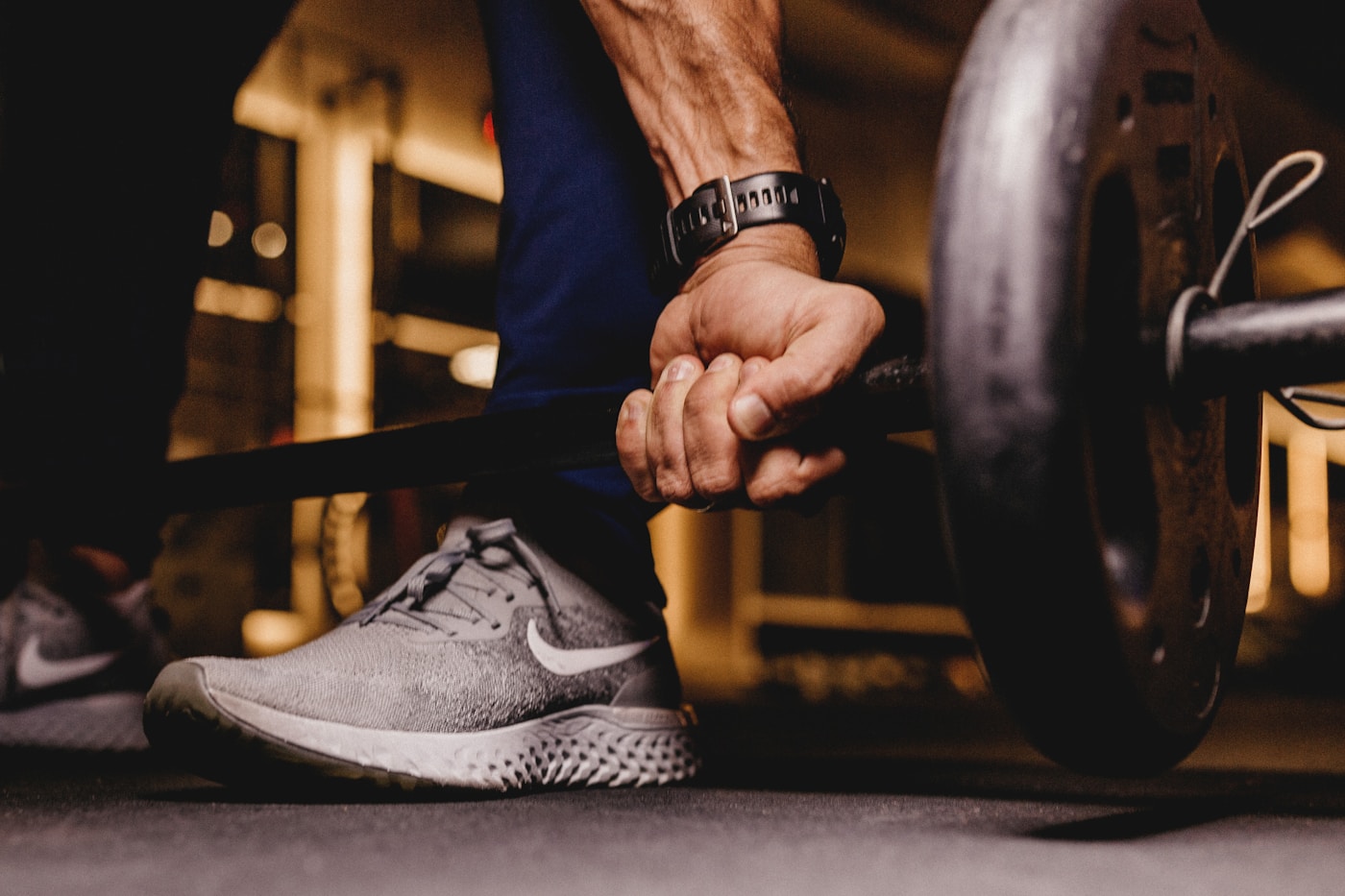 Athlete mid workout